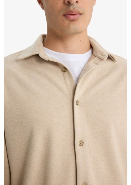 Regular Fit Polo Yaka Twill Uzun Kollu Gömlek indirimleri