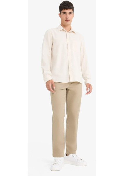 Regular Fit Polo Yaka Pamuklu Uzun Kollu Gömlek E8181AX25AU fiyatları