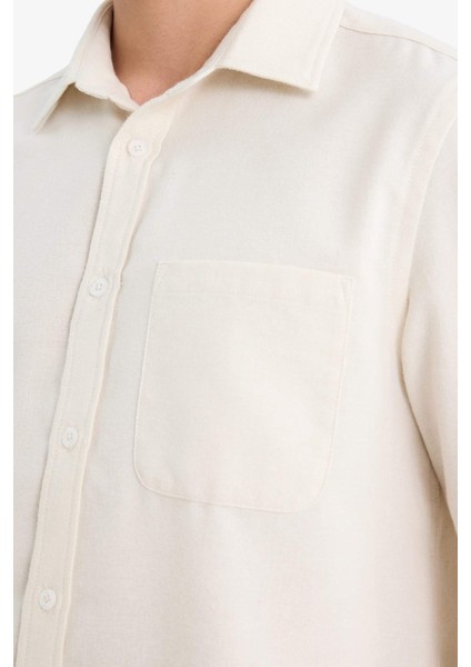 Regular Fit Polo Yaka Pamuklu Uzun Kollu Gömlek E8181AX25AU indirimleri