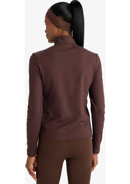 Standart Fit Dik Yaka Sporcu Sweatshirt F1687AX25WN