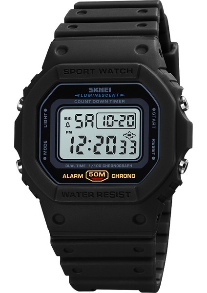 Erkekler Için Dijital Saat Spor Su Geçirmez Darbeye Dayanıklı Erkek Kol Saatleri LED Ekranlı Çalar Saat (Yurt Dışından)