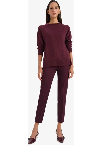 Sigaret Normal Bel Düz Paça Saten Pantolon J8743AZ25WN