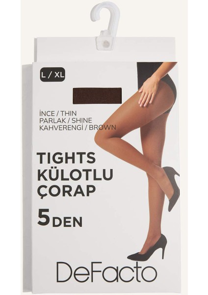 Kadın Kahverengi 5 Denye Külotlu Çorap B5872AXNS