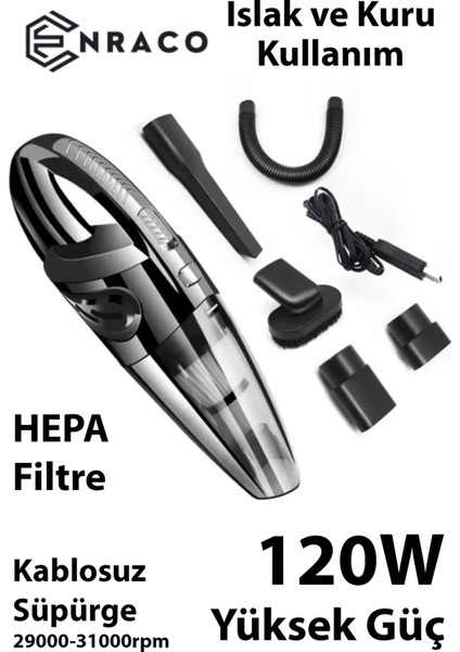 R-6053 Kablosuz Güçlü El Araç-Ev Süpürgesi