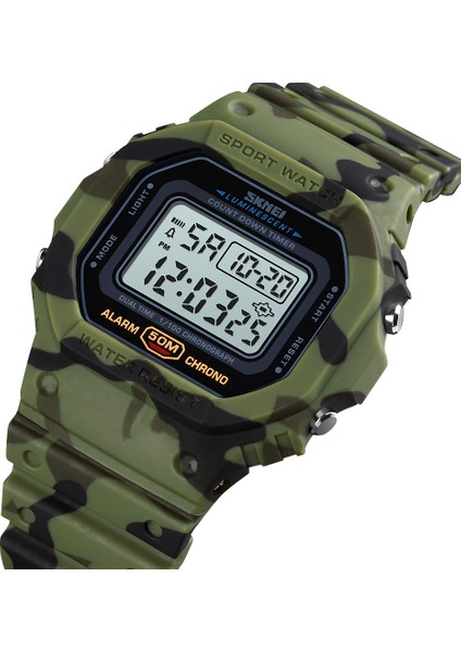 Erkekler Için Dijital Saat Spor Su Geçirmez Darbeye Dayanıklı Erkek Kol Saatleri LED Ekranlı Çalar Saat (Yurt Dışından)