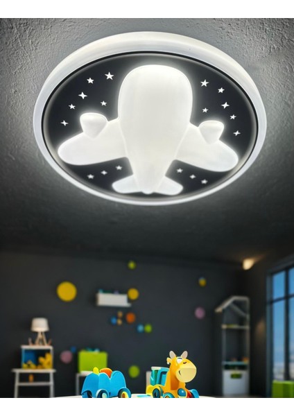 Eos- 03 Uçak Temalı Tavan Lambası Çocuk Odası Için Eğlenceli Aydınlatma Çözümü