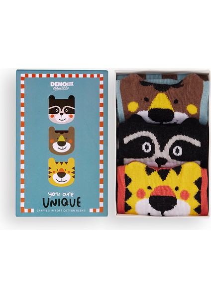 Hayvanlar Erkek Çocuk 3'lü Kutulu Çorap fiyatları