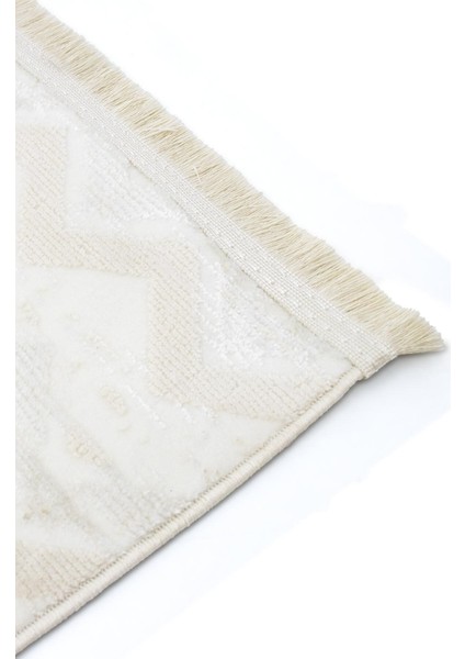 Serina Kadife Dokuma Halı | Kaymaz Tabanlı | Makinede Yıkanabilir | Modern Halı | Krem |SRN02 indirimleri