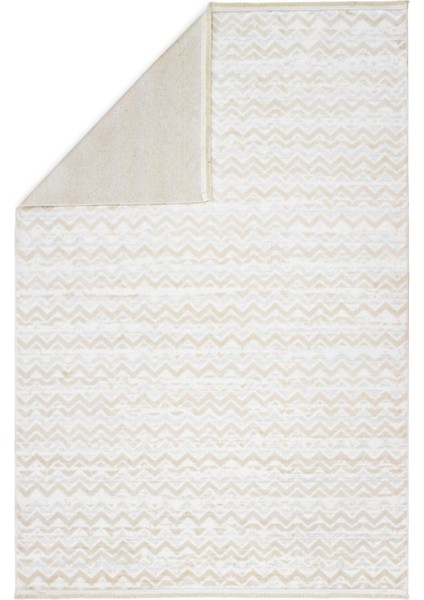 Serina Kadife Dokuma Halı | Kaymaz Tabanlı | Makinede Yıkanabilir | Modern Halı | Krem |SRN02 fiyatları