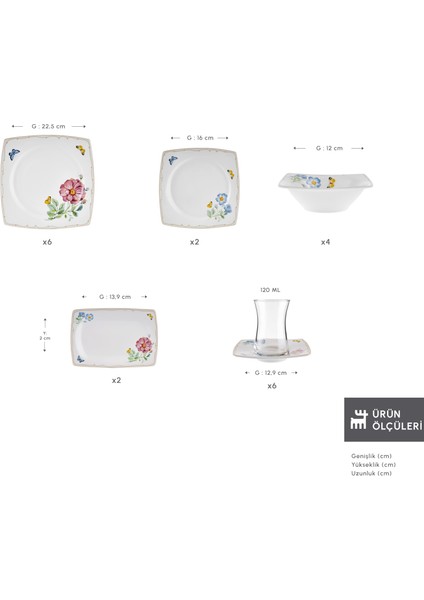 Forever Bone Velora 26 Parça 6 Kişilik Kahvaltı Takımı fiyatları