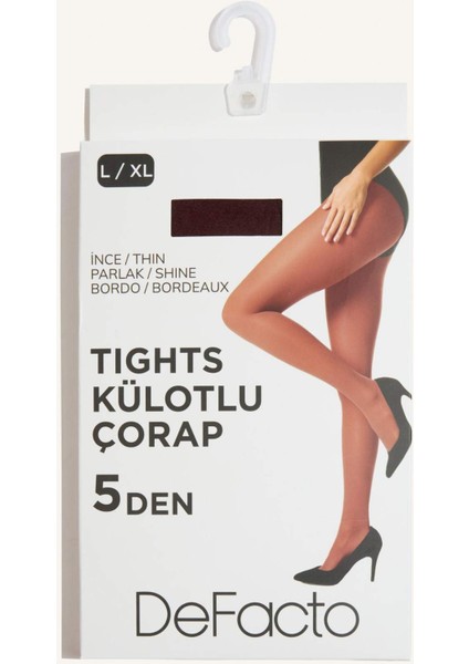Kadın Bordo 5 Denye Külotlu Çorap B5872AXNS fırsatları