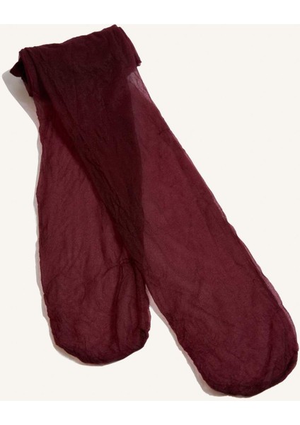 Kadın Bordo 5 Denye Külotlu Çorap B5872AXNS