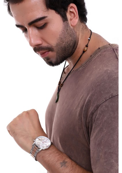 Premium Infinity Ipc Kaplama Gümüş Rose Erkek Kol Saati