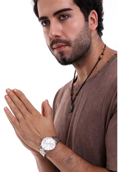 Premium Infinity Ipc Kaplama Gümüş Rose Erkek Kol Saati