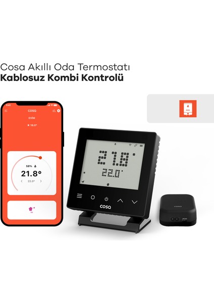 Akıllı Oda Termostatı Kablosuz Kombi Kontrolü V5