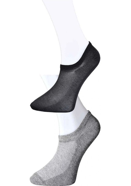 Litaetrend Siyah ve Gri Erkek Görünmez Çorap 15 Çift modelleri