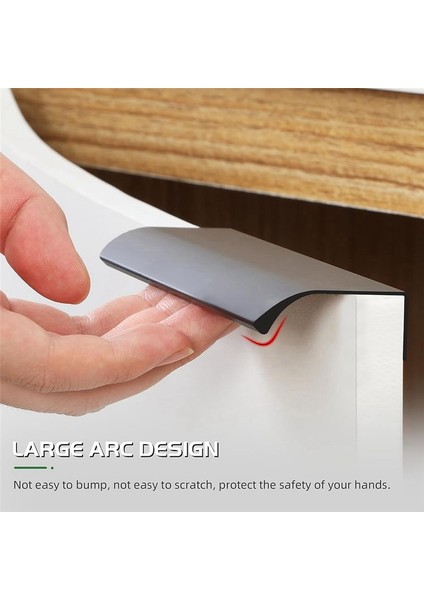 10 Adet Modern Parmak Kenarı Çeker, 80MM/2.7 Inç Alüminyum Gizli Sekme Çekme Kolları Gümüş Gizli Parmak Çekmecesi Tutamakları (Yurt Dışından) modelleri