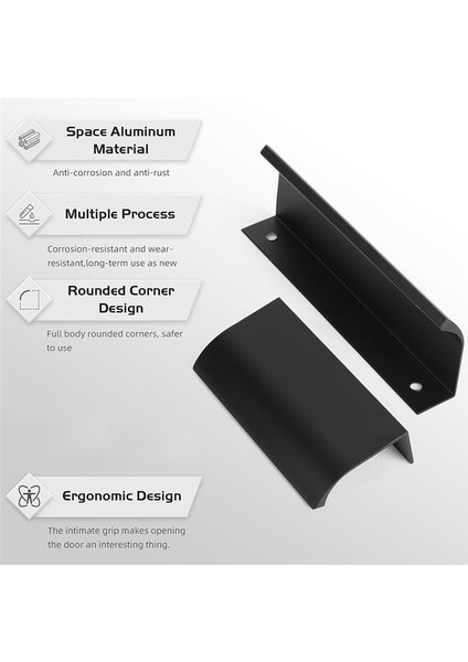 10 Adet Modern Parmak Kenarı Çeker, 80MM/2.7 Inç Alüminyum Gizli Sekme Çekme Kolları Gümüş Gizli Parmak Çekmecesi Tutamakları (Yurt Dışından) fırsatları