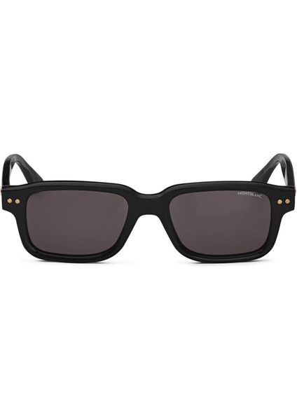 Siyah Renkli Asetat Çerçeveli Dikdörtgen Güneş Gözlüğü 133083