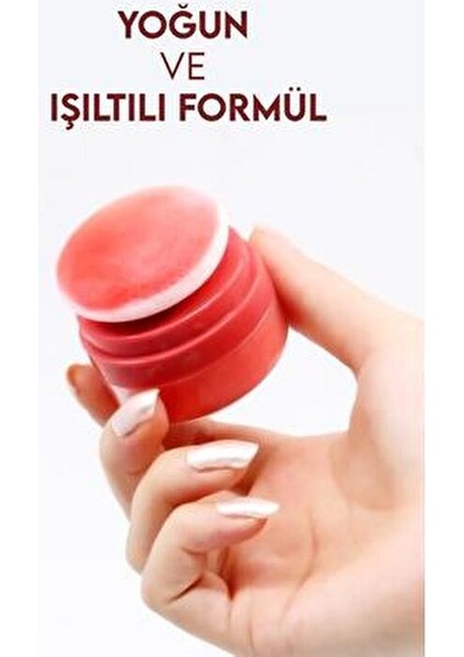 Tekli Simli Allık Kırmızı Renk Yoğun Pigmentasyon ve Uzun Süre Kalıcı 5,5x4 cm