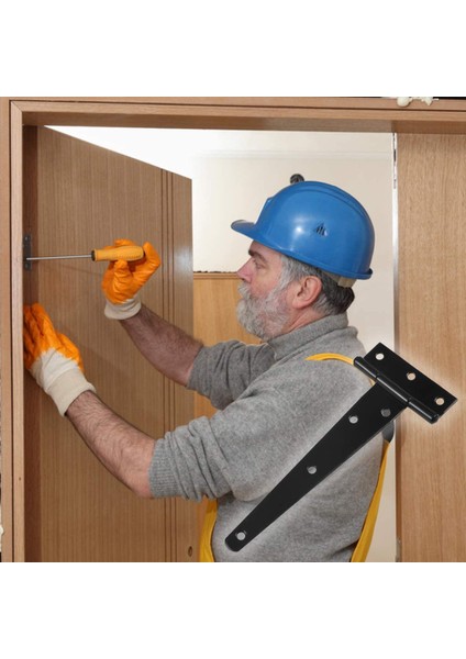 6 Paket Ağır Hizmet Tipi Tee Menteşe, 150MM 6 Inç T Menteşe Metal Kayış Tişört Menteşe, Dökülür Kapılar Için Vidalar, Bahçe Kapısı (Yurt Dışından) modelleri