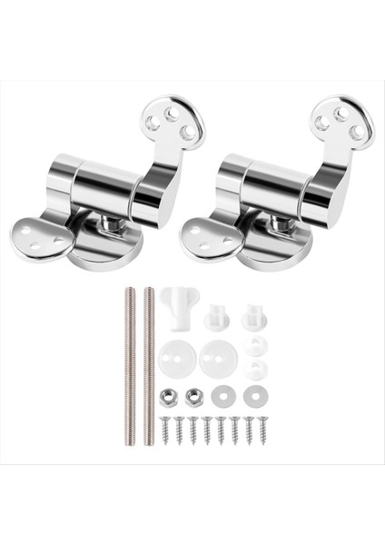 Tuvalet Koltuk Menteşe 1 Pair Yedek Paslanmaz Çelik Menteşeler Tüm Tuvalet Koltuk Kapağı Kapak Yumuşak Yakın Klozet Bağlantı Parçaları (Yurt Dışından)