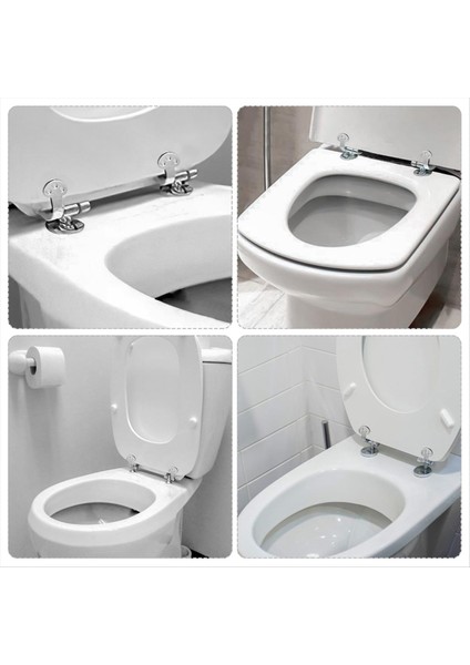 Tuvalet Koltuk Menteşe 1 Pair Yedek Paslanmaz Çelik Menteşeler Tüm Tuvalet Koltuk Kapağı Kapak Yumuşak Yakın Klozet Bağlantı Parçaları (Yurt Dışından) fiyatları
