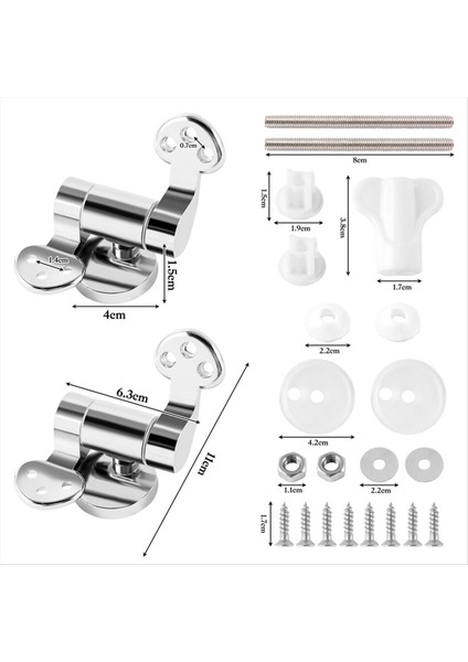 Tuvalet Koltuk Menteşe 1 Pair Yedek Paslanmaz Çelik Menteşeler Tüm Tuvalet Koltuk Kapağı Kapak Yumuşak Yakın Klozet Bağlantı Parçaları (Yurt Dışından) indirimleri