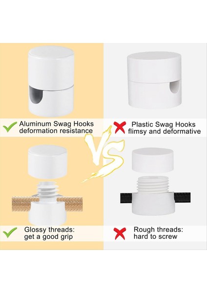 6 Paket Alüminyum Avize Kancası Tavan Asılı, Asma Işıkları Için Tavan Kancaları Beyaz (Yurt Dışından) fırsatları