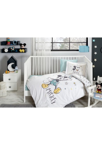 Mickey Mouse Good Night Disney Lisanslı Bebek Nevresim Takımı 0247