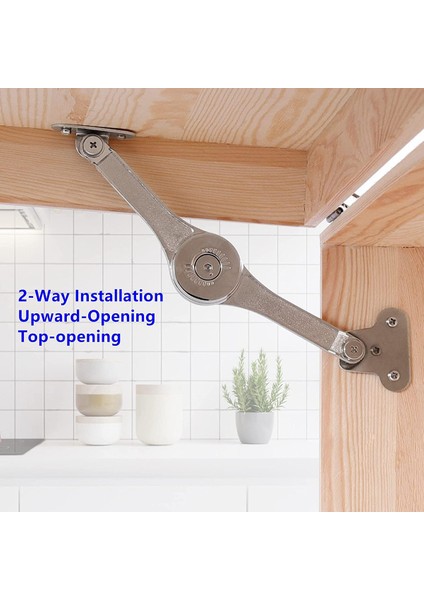 2 Adet Ağır Hizmet Tipi Kapak Menteşeler Yumuşak Yakın, Destek Menteşeleri Kapakları Dolaplar Için Güvenli Tutun Mutfak Maksimum Destek 50 Lbs (Yurt Dışından) fırsatları