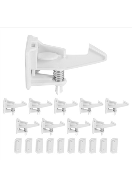 10PCS Dolap Kilitleri Çocuk Güvenlik Mandalları Bebek Güvenli Manyetik Çekmeceli Dolap Kilit Çocukları Yapışkanlı Geçirmez Dolap Kilitler Beyaz (Yurt Dışından) modelleri