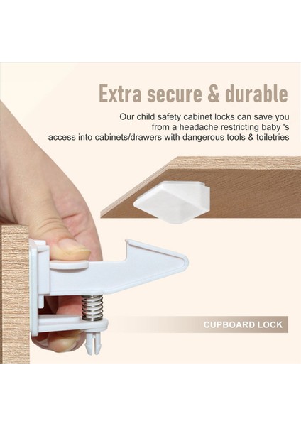 10PCS Dolap Kilitleri Çocuk Güvenlik Mandalları Bebek Güvenli Manyetik Çekmeceli Dolap Kilit Çocukları Yapışkanlı Geçirmez Dolap Kilitler Beyaz (Yurt Dışından) fırsatları
