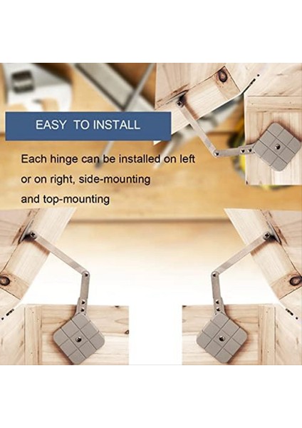 Oyuncak Kutusu Menteşe Yumuşak Yakın Göğüs Menteşe Güvenlik Kapağı Destek Menteşe Ahşap Kutu Battaniye Göğüs Tezgahı, 2 Pcs (Yurt Dışından) fiyatları