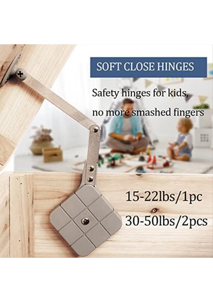 Oyuncak Kutusu Menteşe Yumuşak Yakın Göğüs Menteşe Güvenlik Kapağı Destek Menteşe Ahşap Kutu Battaniye Göğüs Tezgahı, 2 Pcs (Yurt Dışından) fırsatları