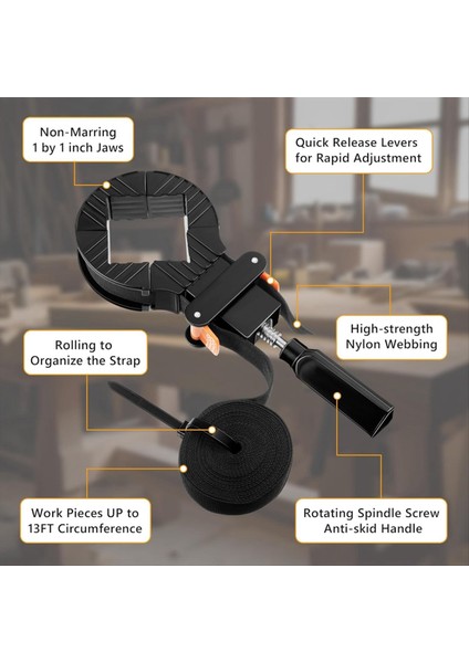 2 Paket Ahşap Işleme, Hızlı Serbest Bırakma Bandı Kelepçeleri, Kemer Kelepçeleri, Ayarlanabilir Resim Çerçevesi Kelepçe Aracı (Yurt Dışından) modelleri