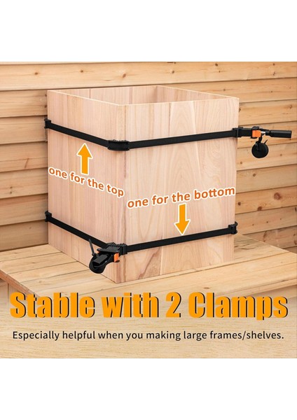 2 Paket Ahşap Işleme, Hızlı Serbest Bırakma Bandı Kelepçeleri, Kemer Kelepçeleri, Ayarlanabilir Resim Çerçevesi Kelepçe Aracı (Yurt Dışından) indirimleri