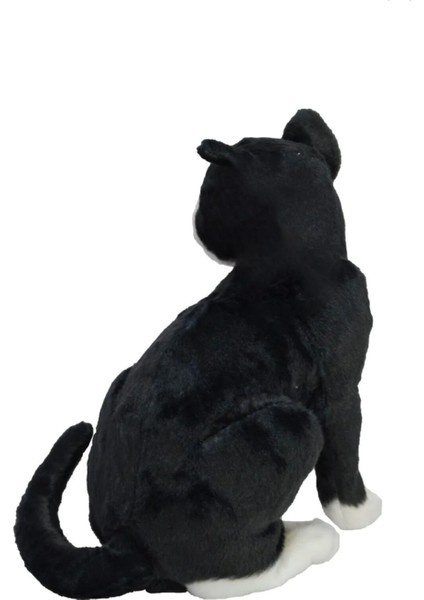 Miyavlayan Oturan Gerçek Görünümlü Peluş Siyah Smokin Kedi 27 cm 62441 fiyatları