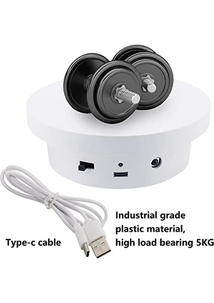 Dönen Ekran Stand Ayarlanabilir Hız Uzaktan Kumanda 5.1in Çapı 11LB Yük Kapasitesi Tip-C Güç Kaynağı (13CM) (Yurt Dışından) fiyatları