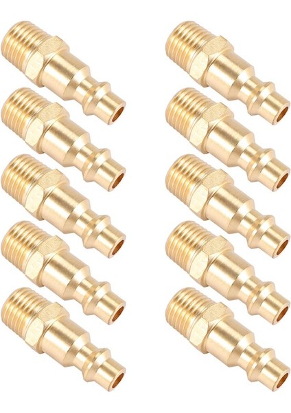 Pirinç 1/4 Inç Npt Erkek Hava Hortumu Hızlı Bağlantı Adaptörü, Hava Kuplör Fiş Kiti, Hava Kompresör Bağlantıları 10PCS (Erkek Npt) (Yurt Dışından) modelleri