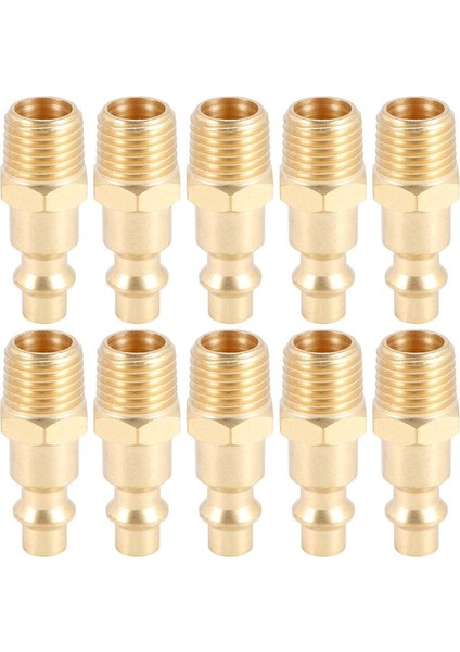 Pirinç 1/4 Inç Npt Erkek Hava Hortumu Hızlı Bağlantı Adaptörü, Hava Kuplör Fiş Kiti, Hava Kompresör Bağlantıları 10PCS (Erkek Npt) (Yurt Dışından) fırsatları