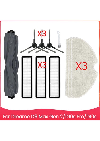 D9 Max Gen 2 / D10S Pro / D10S Robot Süpürge Aksesuarları Ana Fırça Filtresi Paspas Pedleri Yedek Parçaları (Yurt Dışından)
