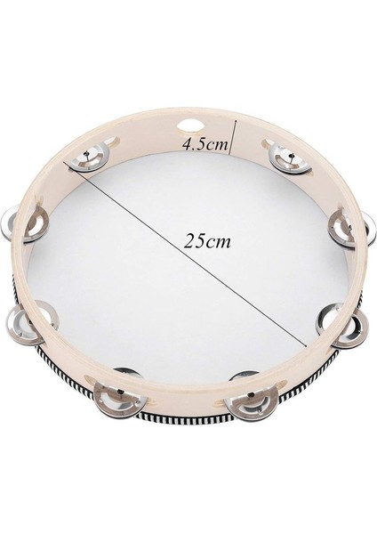 Yetişkinler Için Tef 10 Inç Elle Tutulan Davul Çan Birhir Metal Jingles Perküsyon Hediyesi Müzikal Eğitim Enstrümanı (Yurt Dışından) fırsatları