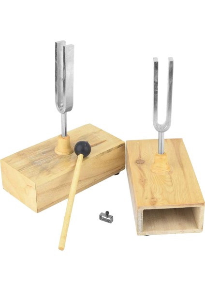 2 Adet Ahşap Rezonatör Kutusu ile Çatal Ayarlama Kutusu, 440Hz Virbration 1 Adet ile Deneysel Alet 1 Adet Ayar Çatal Nakliye (Yurt Dışından)