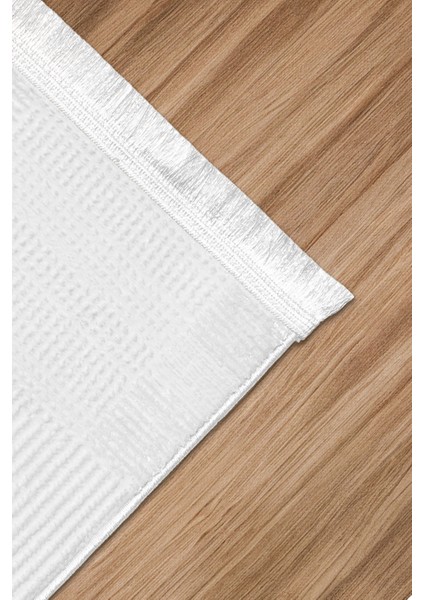 Aden Serni Kadife Dokuma Halı |kaymaz Tabanlı Makinede Yıkanabilir Halı |modern Salon Halısı |BEYAZ|SNI01 modelleri