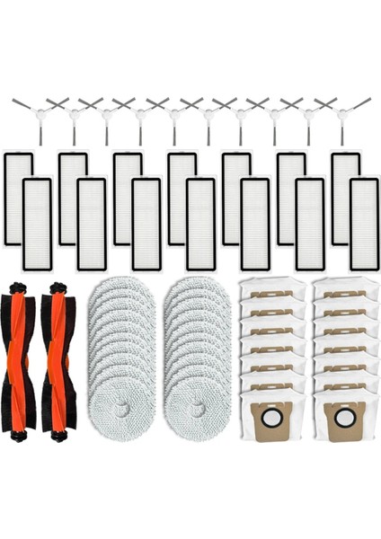 Robot Süpürge X20+, X10+ / X20 Plus, X10 Plus Ana Yan Fırça Filtresi Paspas Bezi Toz Torbaları Aksesuarları (Yurt Dışından)