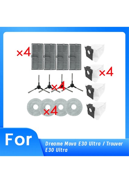 E30 Ultra / Trouver Süpürme Robotu Temizleyici Parçalarının Değiştirilmesi Için 16 Parça (Yurt Dışından)