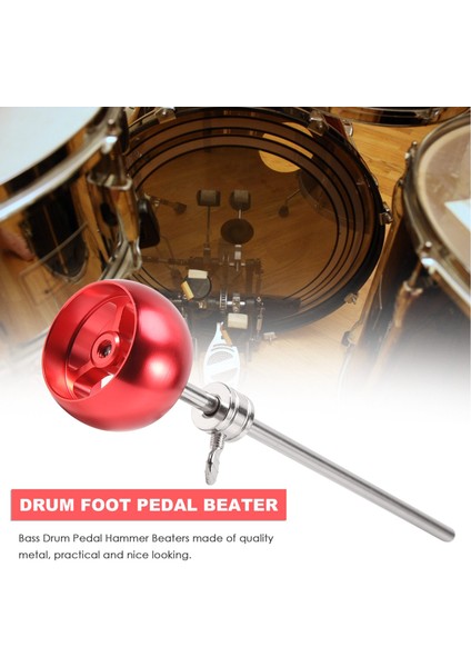Alüminyum Alaşım Bas Drum Pedal Çırpıcı Kick Drum Ayağı Pedal Çırpıcı Perküsyon Enstrüman Aksesuar Parça, Kırmızı (Yurt Dışından) indirimleri
