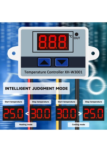 3pcs 220V 10A Dijital LED Sıcaklık Denetleyicisi Termostat Kontrol Anahtarı Prob (Yurt Dışından) fırsatları
