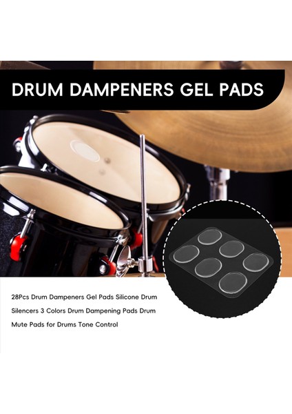 28PCS Davul Sönümleyicileri Jel Pedler Silikon Davul Susturucular 3 Renk Davul Nemlendirme Pedleri Davul Için Susturan Pedler Ton Kontrolü (Yurt Dışından) fırsatları